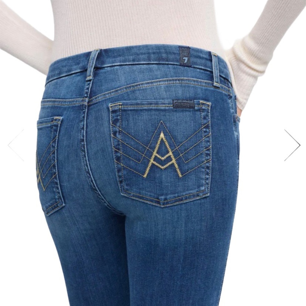 7 For All Mankind Boot Cut A Pocket Jean Size 27 NWOT - Picture 4 of 6